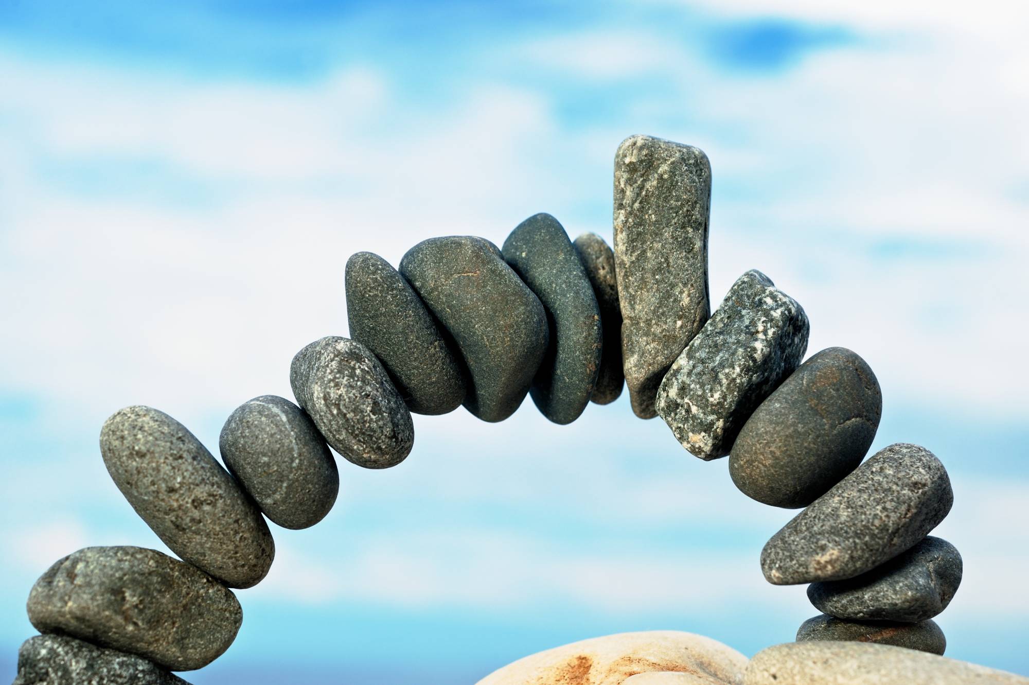 Arch Bridge made out of rocks stacked